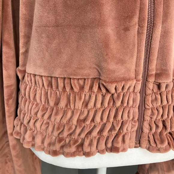 Y2K style women’s Velour Zip Up Hoodie fitted Waistband Retro Club wear - Picture 6 of 14